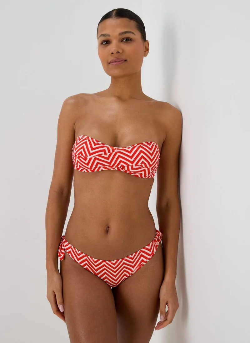 Matalan Orange Twist Stripe Bikini Bottoms