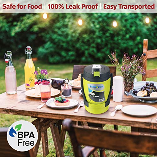 PINNACLE Reusable Leakproof Water Jug – 85oz Portable Half Gallon Bottle – Camping Spout – Yellow - Image 4