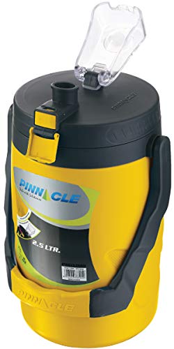 PINNACLE Reusable Leakproof Water Jug – 85oz Portable Half Gallon Bottle – Camping Spout – Yellow - Image 1