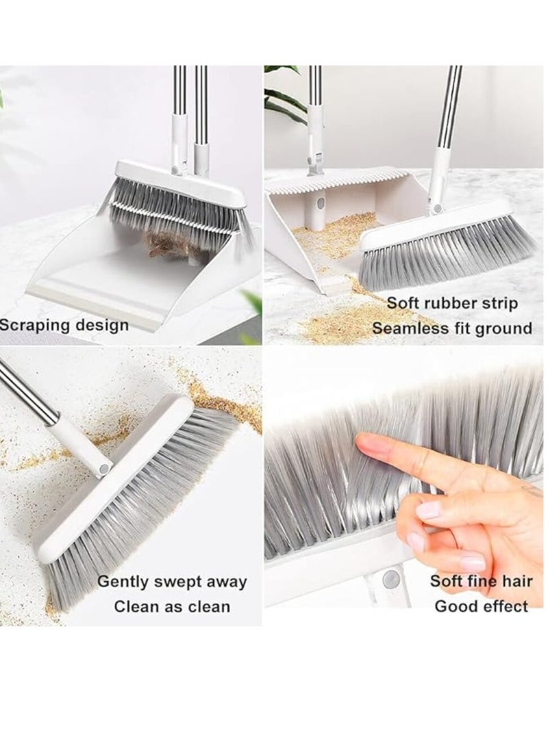 Generic Lightweight, self-cleaning mop and dustpan set with long handle, standing for cleaning home, room, kitchen and office, made of plastic and stainless steel with high quality materials.  - Image 4