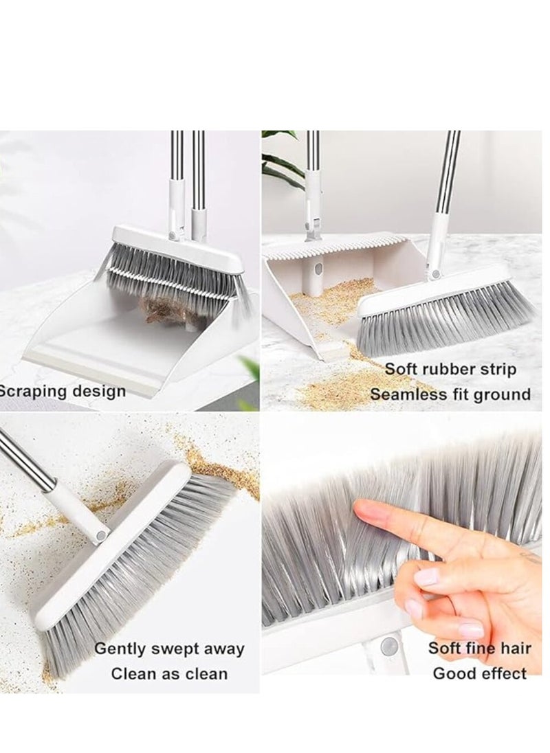 Generic Lightweight, self-cleaning mop and dustpan set with long handle, standing for cleaning home, room, kitchen and office, made of plastic and stainless steel with high quality materials.  - Image 2