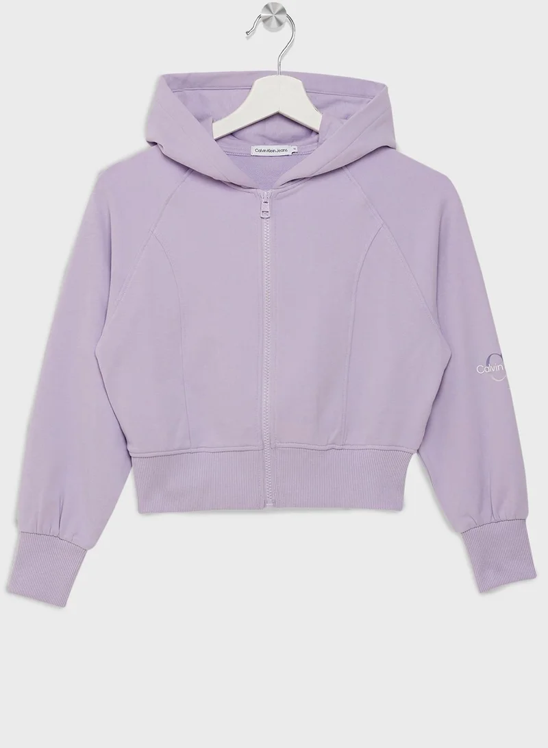 Calvin Klein Jeans Youth Essential Zip Through Hoodie