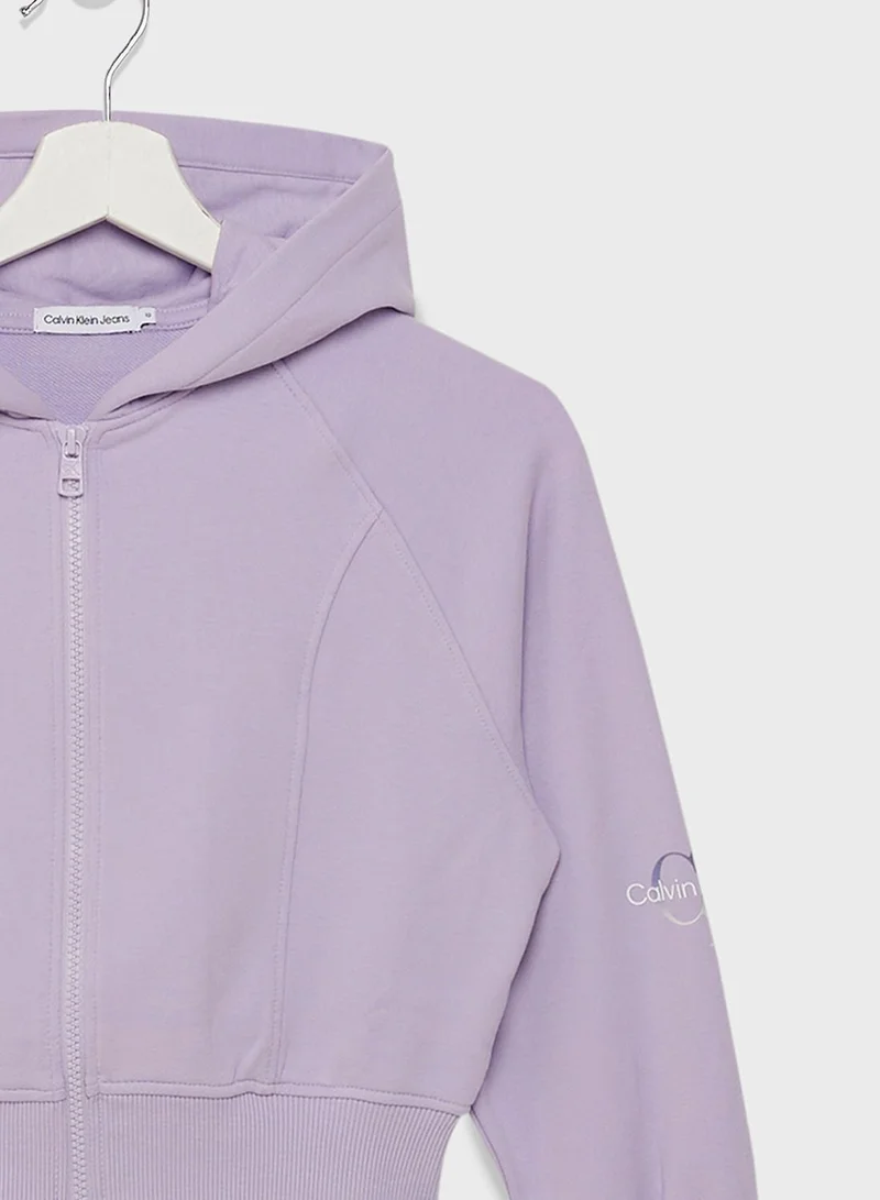 Calvin Klein Jeans Youth Essential Zip Through Hoodie