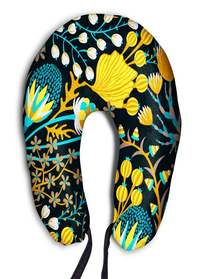 DREAMVIO Velvet Printed Neck Pillow Travel Headrest Accessory for Plane Flight Bus and Office - 16 X 16 Inch, Shape 22 (Multicolor) - Image 2