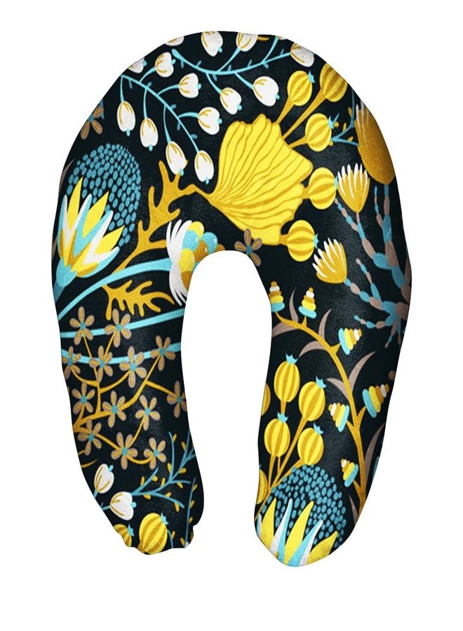 DREAMVIO Velvet Printed Neck Pillow Travel Headrest Accessory for Plane Flight Bus and Office - 16 X 16 Inch, Shape 22 (Multicolor) - Image 1
