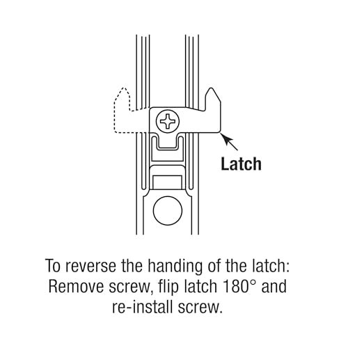 Prime-Line مجموعة مقبض باب شرفة منزلق مع مفتاح Prime-Line C 1129 من سبائك الزنك للأبواب الزجاجية المنزلقة بسماكة من 1 إنش إلى 1-1/8 إنش، أبيض (عبوة فردية) - Image 3