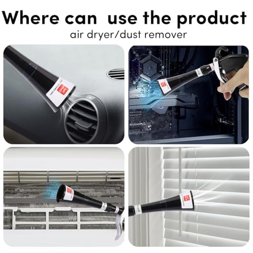 ANABIUP Tornado Air Blow Gun for Car Detailing High Pressure Dry Cleaning Gun with Brass Nozzle Quickly Blasts Dust Dirt Works with Air Compressor - Image 3