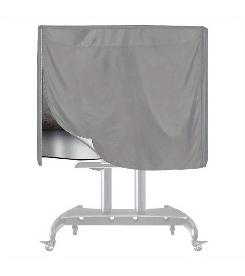 Black Mobile TV Stand Cover For 60-72 Inch Outdoor Dustproof Screen Protector - Image 4