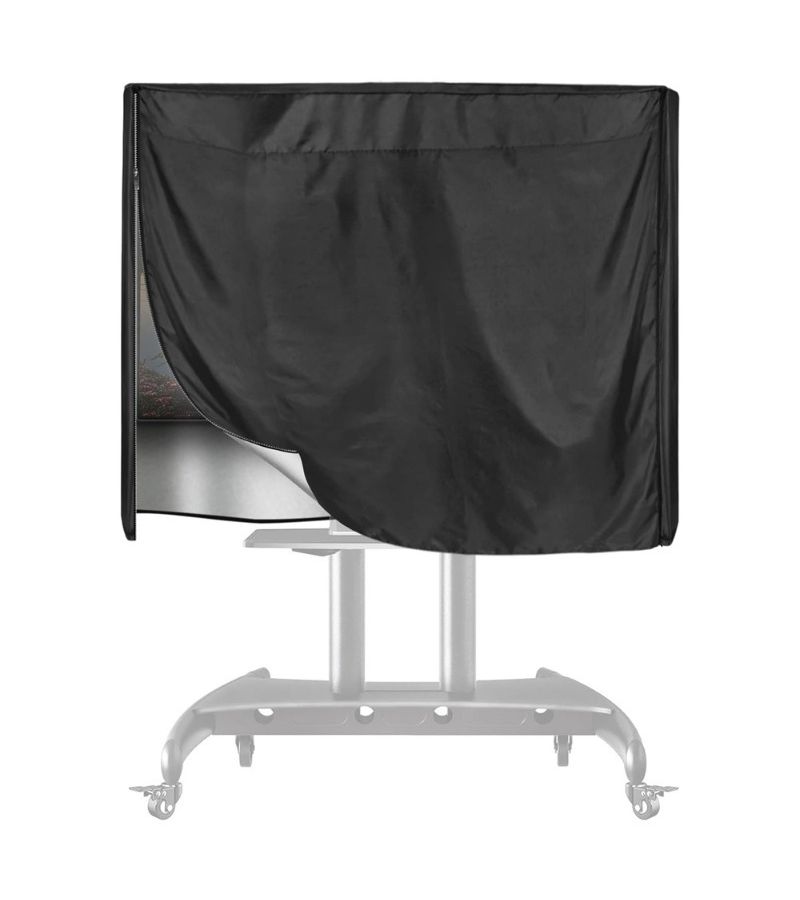 Black Mobile TV Stand Cover For 60-72 Inch Outdoor Dustproof Screen Protector - Image 5