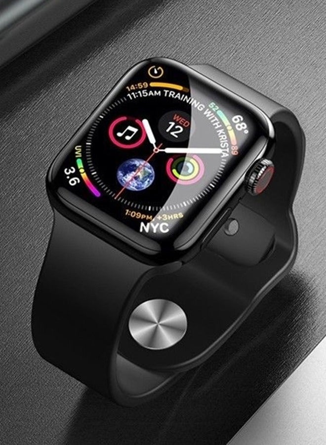 3-Piece Screen Protection Film Curved Surface Design Seamless Hd Watch Film High Quality Soft Scratch-resistant Suitable For Apple Watch 7 High Transparent Waterproof And Shatter-resistant Multilaye - Image 2