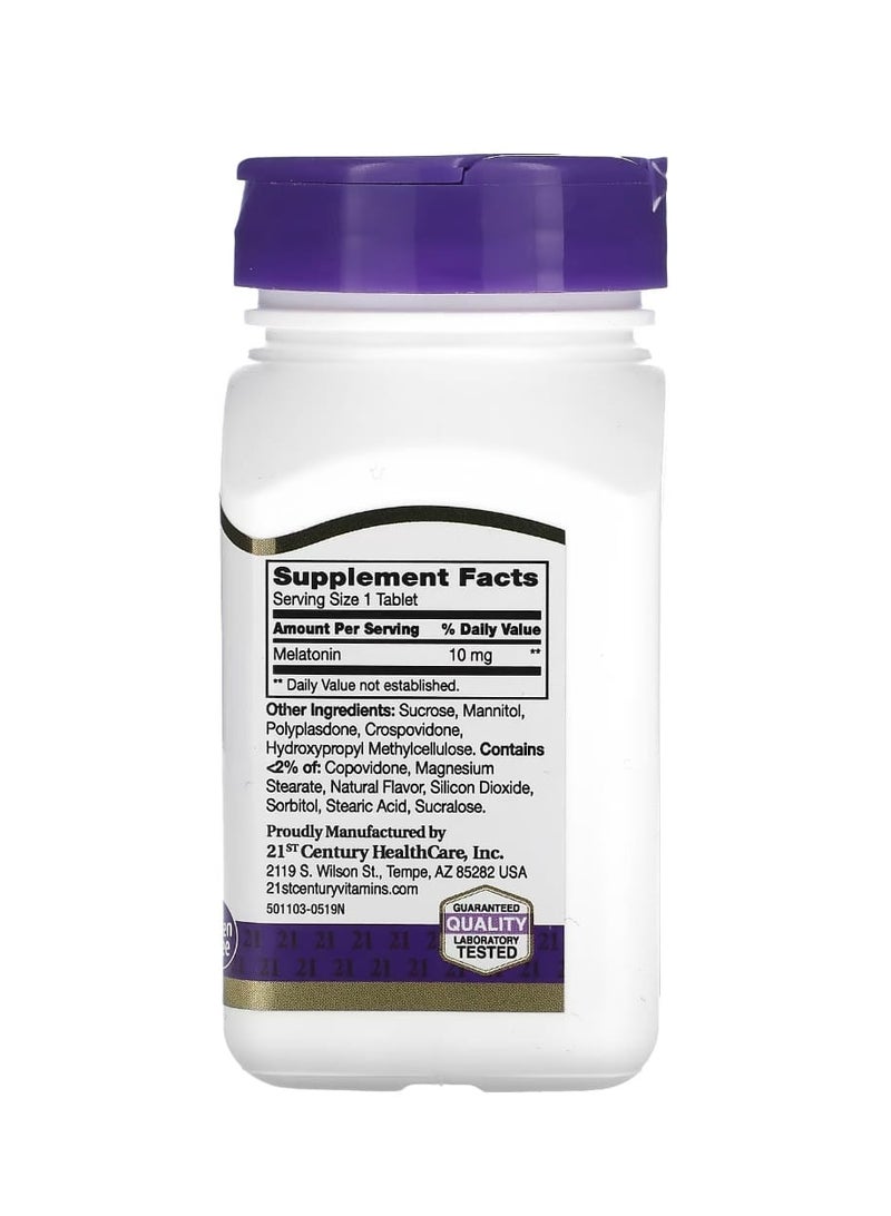 21st Century Quick Dissolve Melatonin Cherry 10 mg 120 Tablets - Image 2