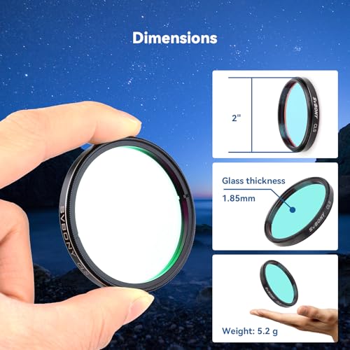 SVBONY Telescope Filter 2" CLS Broadband Filter, Reduce City Light Pollution Suitable for Deep Sky Visual Astronomical Photography - Image 4