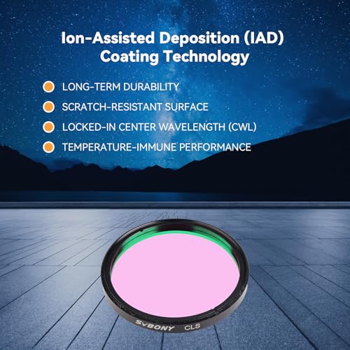 SVBONY Telescope Filter 2" CLS Broadband Filter, Reduce City Light Pollution Suitable for Deep Sky Visual Astronomical Photography - Image 3
