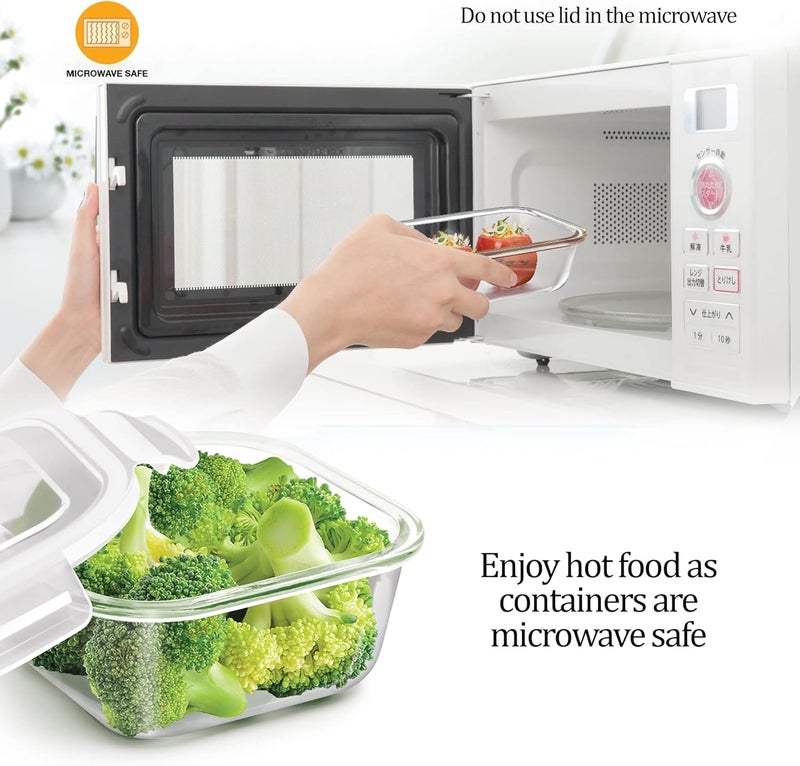 TREO تريو من ميلتون مجموعة حاويات تخزين زجاجية مربعة من 2 - Image 3