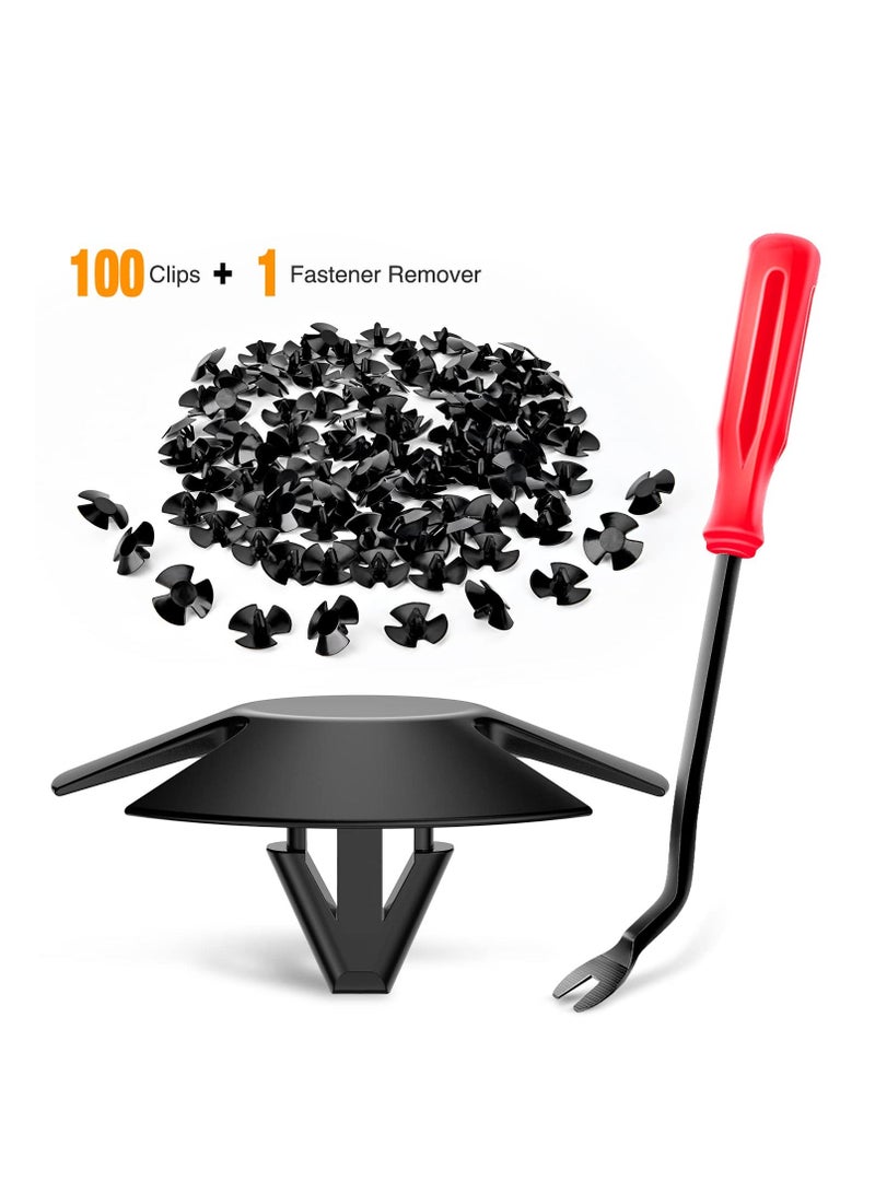 100Pcs Hood Insulation Retainer Clips, Car Hood Insulation Retainers OEM Replacement #4878883AA, Compatible with Jeep Grand Cherokee Dodge Ram Chrysler Plymouth, with 1PC Fastener Remover - Image 2