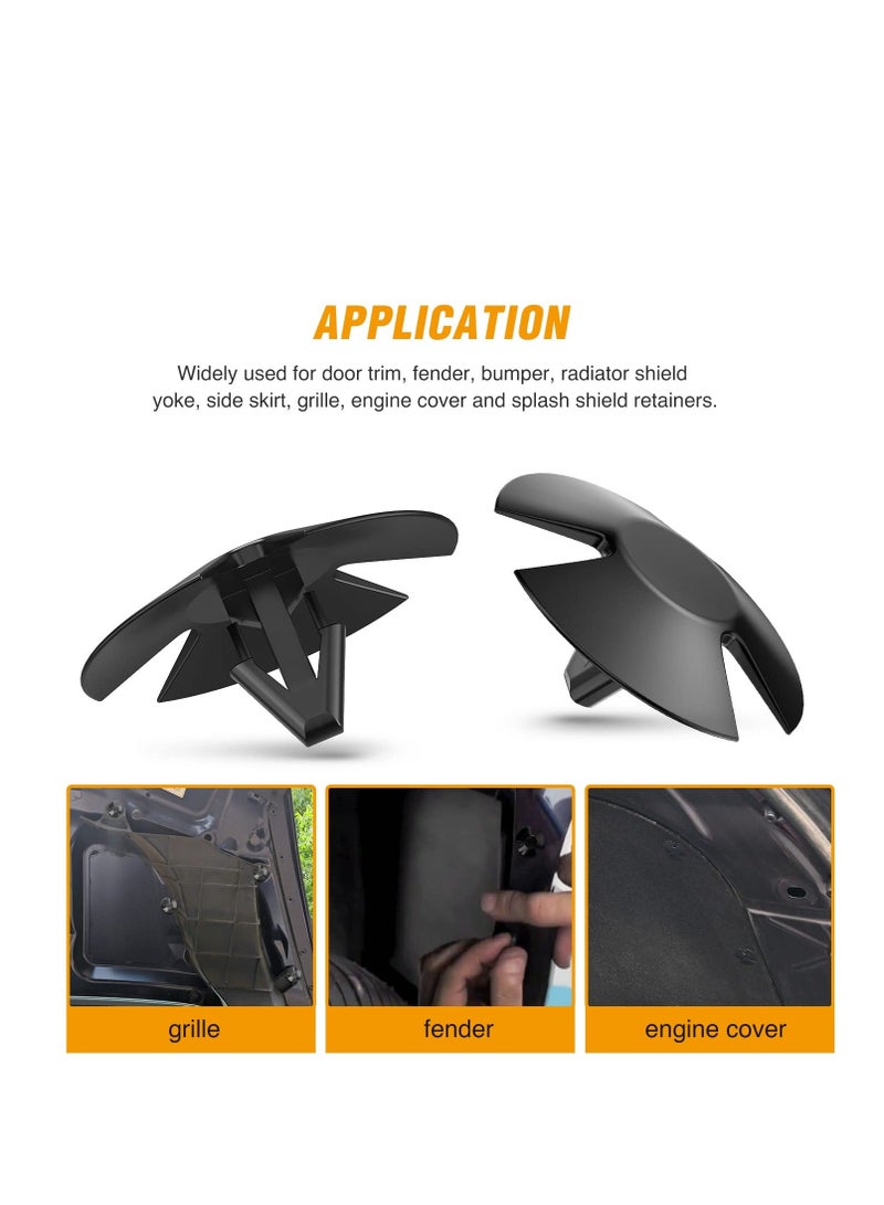 100Pcs Hood Insulation Retainer Clips, Car Hood Insulation Retainers OEM Replacement #4878883AA, Compatible with Jeep Grand Cherokee Dodge Ram Chrysler Plymouth, with 1PC Fastener Remover - Image 3