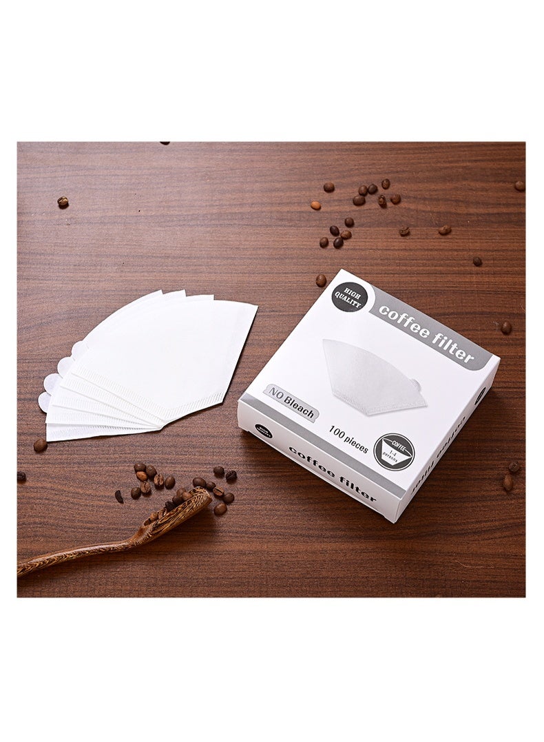 DUTUO Coffee Filters V60 Cone Paper White 100pcs Coffee Filters Unbleached Paper Filters Compatible with Pour Over Drippers 2-4 Cups Size 02 Coffee Filters v60 (1-4 Cups 02, 100) - Image 3