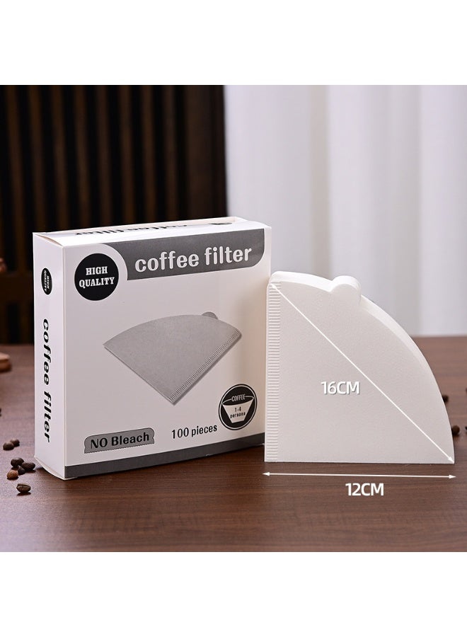 DUTUO Coffee Filters V60 Cone Paper White 100pcs Coffee Filters Unbleached Paper Filters Compatible with Pour Over Drippers 2-4 Cups Size 02 Coffee Filters v60 (1-4 Cups 02, 100) - Image 1