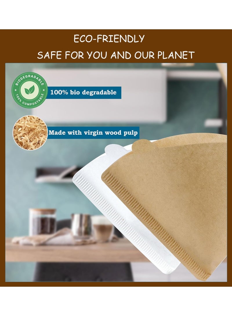 DUTUO Coffee Filters V60 Cone Paper White 100pcs Coffee Filters Unbleached Paper Filters Compatible with Pour Over Drippers 2-4 Cups Size 02 Coffee Filters v60 (1-4 Cups 02, 100) - Image 5