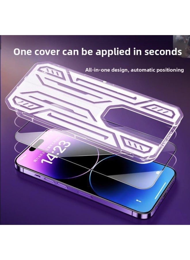 Generic - High-tech Strong And Durable Non-foaming For Apple/// Anti-peep Tempered Film Mobile Phone Dust-free Compartment/no Hole Protection Full Screen-Color:8k Ultra-clear Film-upgraded Version [dust-free Second Cockpit] Automatic Dust Removal With One Pull - Non-porous Dustproof-Size:For Iphone15plus; [value Pack] Buy Two, Get Three Free (chosen By 90% Of Users) - Image 1