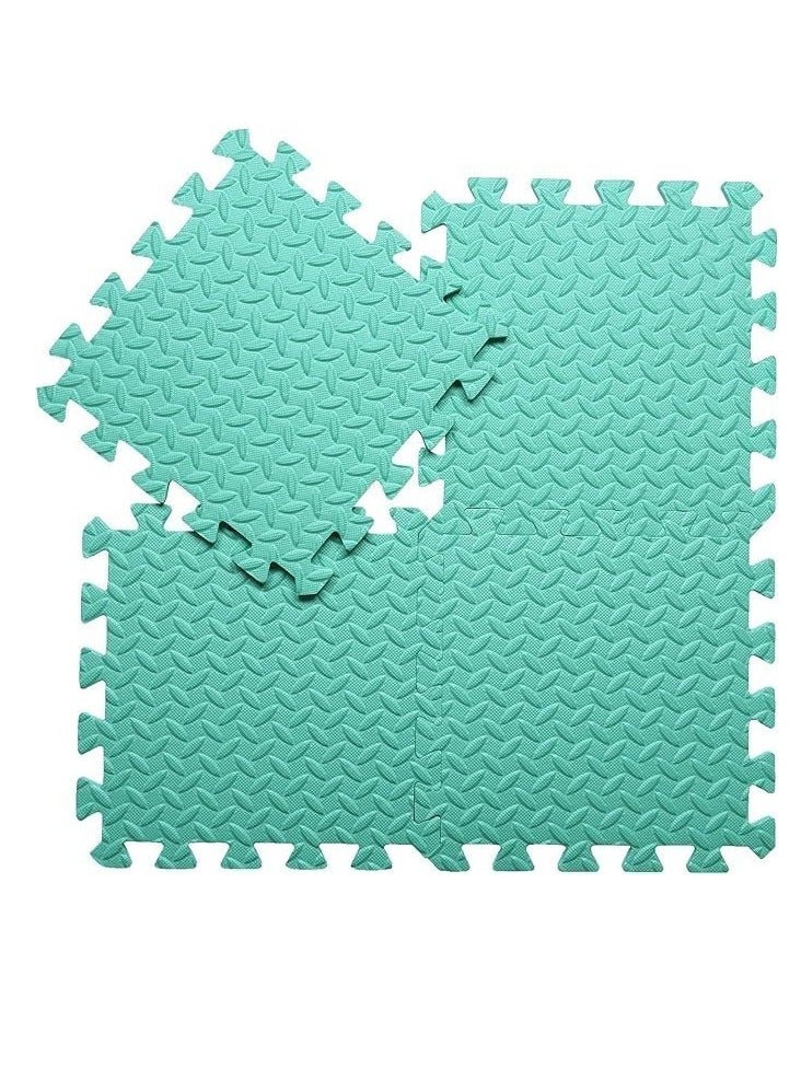 6 بلاط (60x60x2.5cm كل بلاط) بلاط أرضية الرغوة، طفل الزحف حصيرة & الصالة الرياضية المنزلية حصيرة اليوغا، ناعمة غير سامة سميكة متشابكة مربع لغز لعب حصيرة للأطفال الصغار، ممارسة اللياقة البدنية للأطفال، Playpen سجادة الزحف (الأخضر) - Image 1