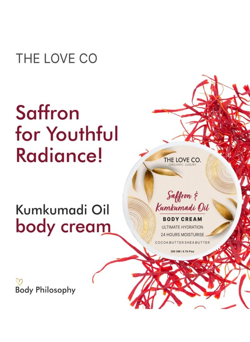 ذا لوف كو. كريم الجسم بالزعفران وكومكومايدي 200 جم – ترطيب 24 ساعة، كريم يومي للبشرة الجافة، يغذي وينعش البشرة - Image 5
