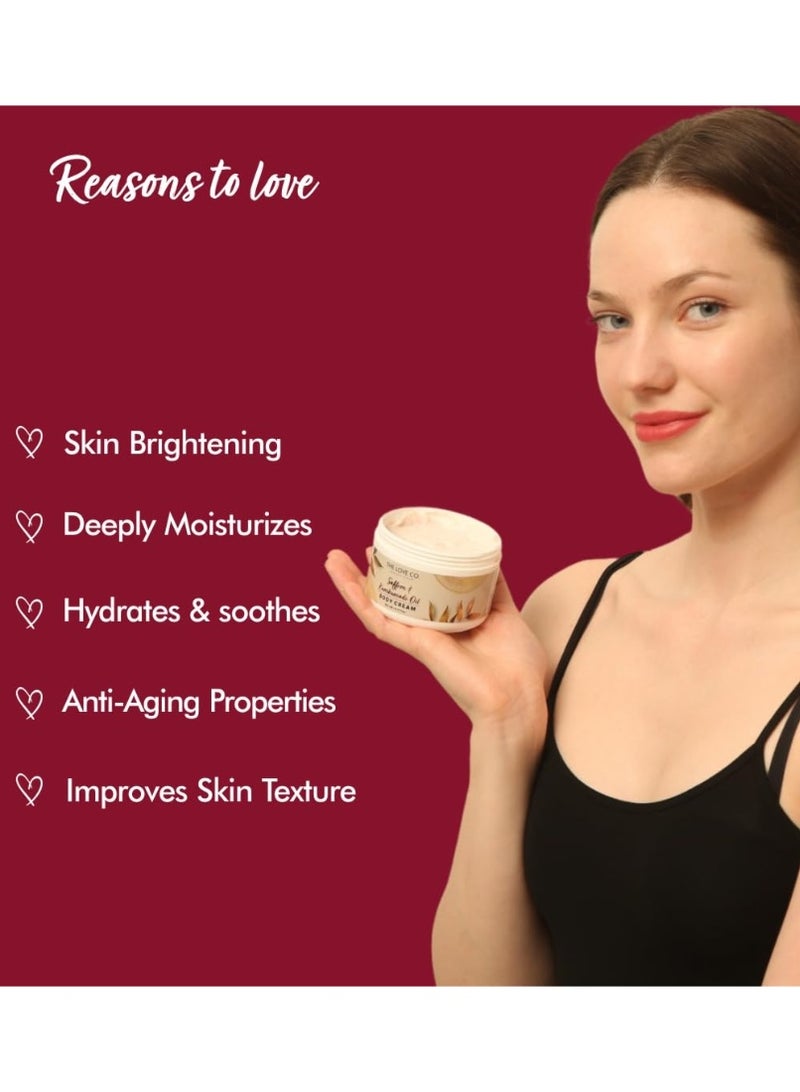 ذا لوف كو. كريم الجسم بالزعفران وكومكومايدي 200 جم – ترطيب 24 ساعة، كريم يومي للبشرة الجافة، يغذي وينعش البشرة - Image 3