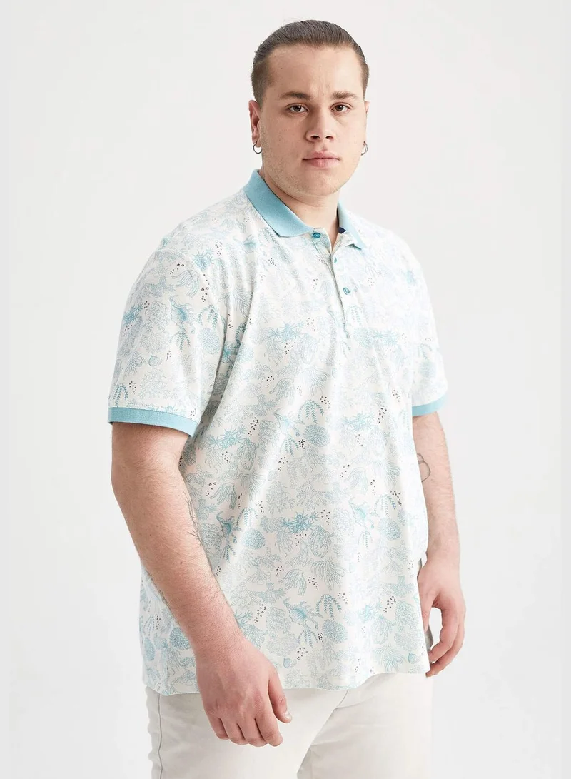 DeFacto Regular Fit Short Sleeve Batik Print T-Shirt