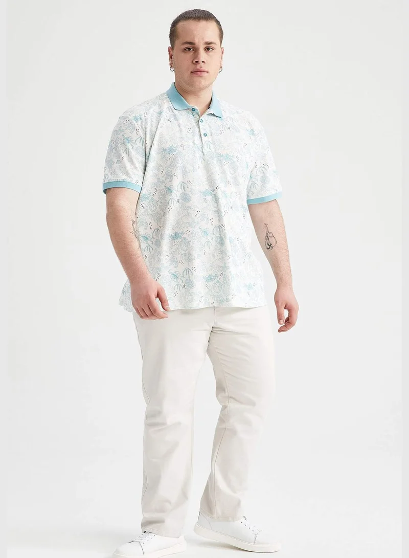 DeFacto Regular Fit Short Sleeve Batik Print T-Shirt