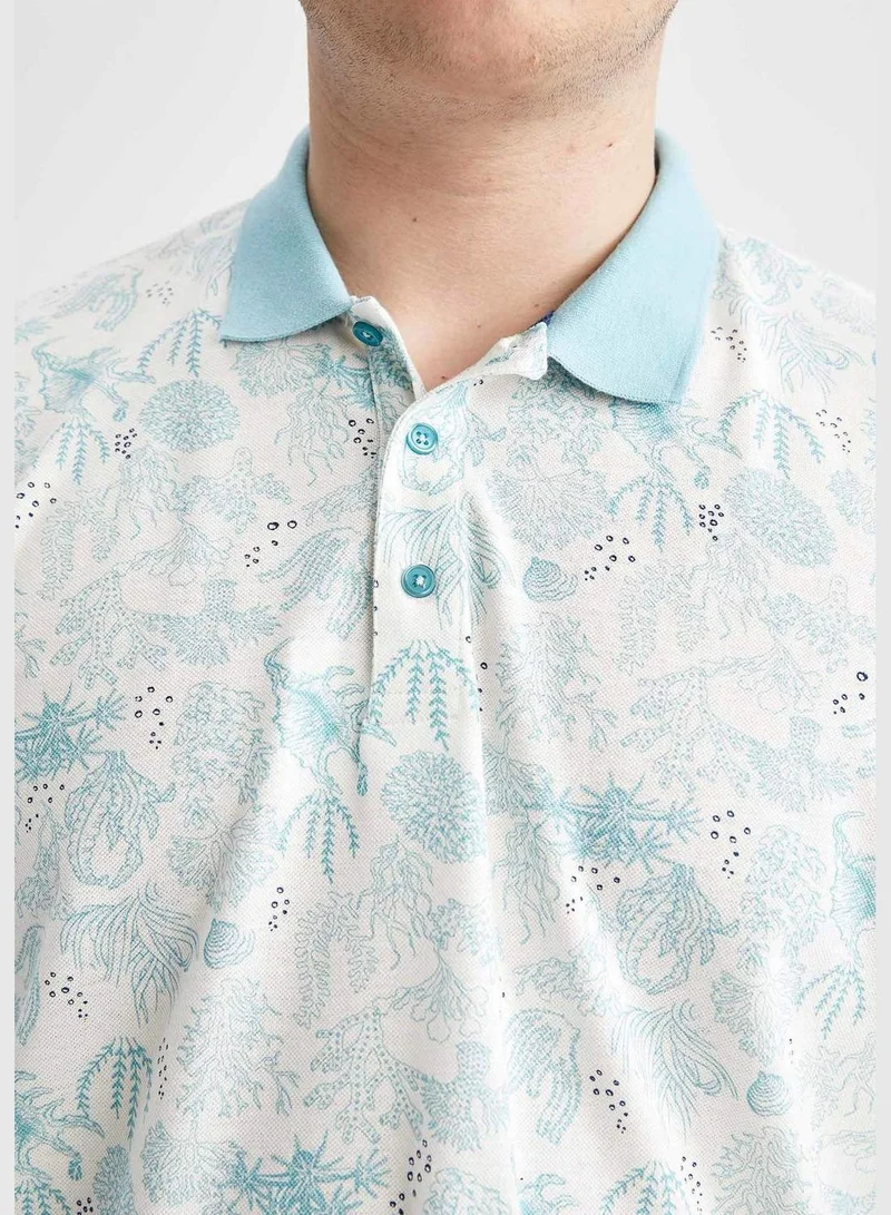DeFacto Regular Fit Short Sleeve Batik Print T-Shirt