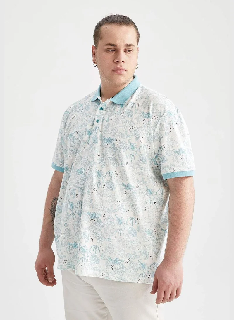 DeFacto Regular Fit Short Sleeve Batik Print T-Shirt