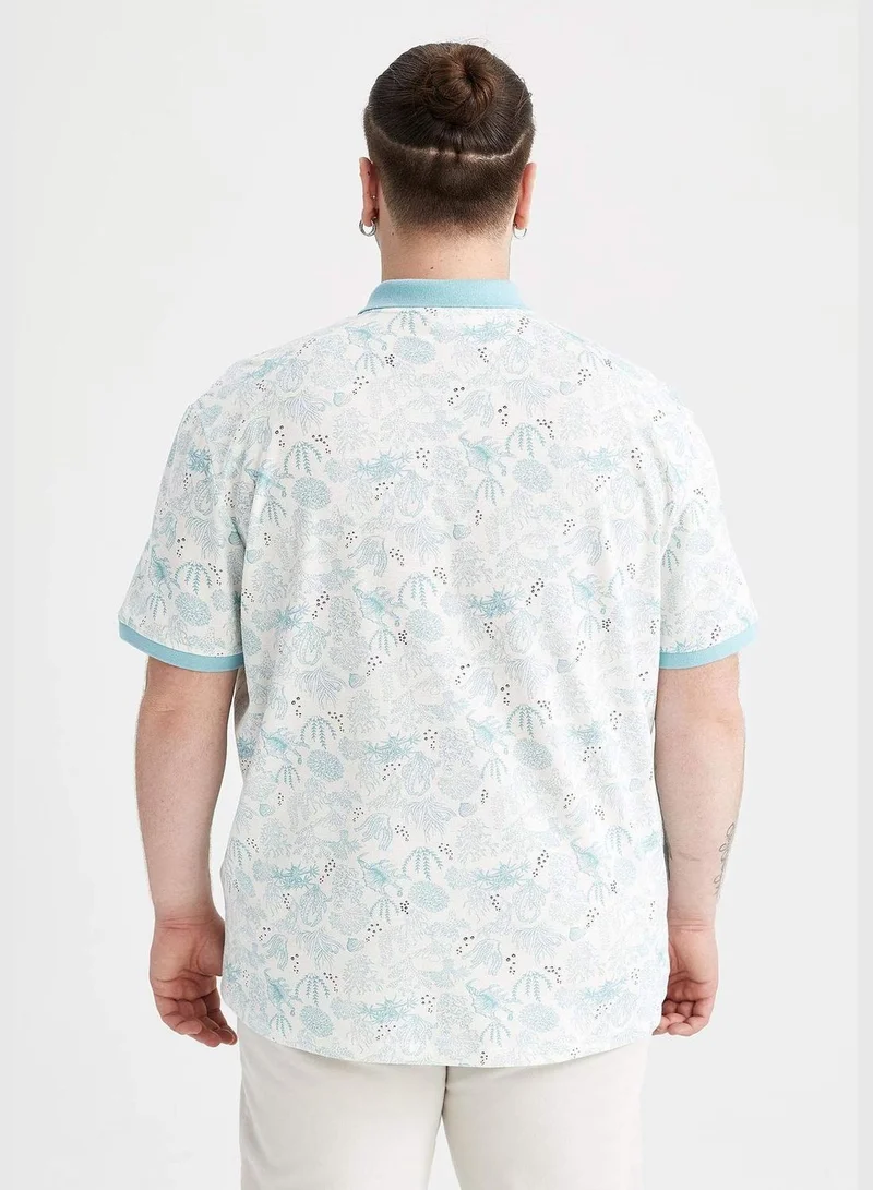 DeFacto Regular Fit Short Sleeve Batik Print T-Shirt