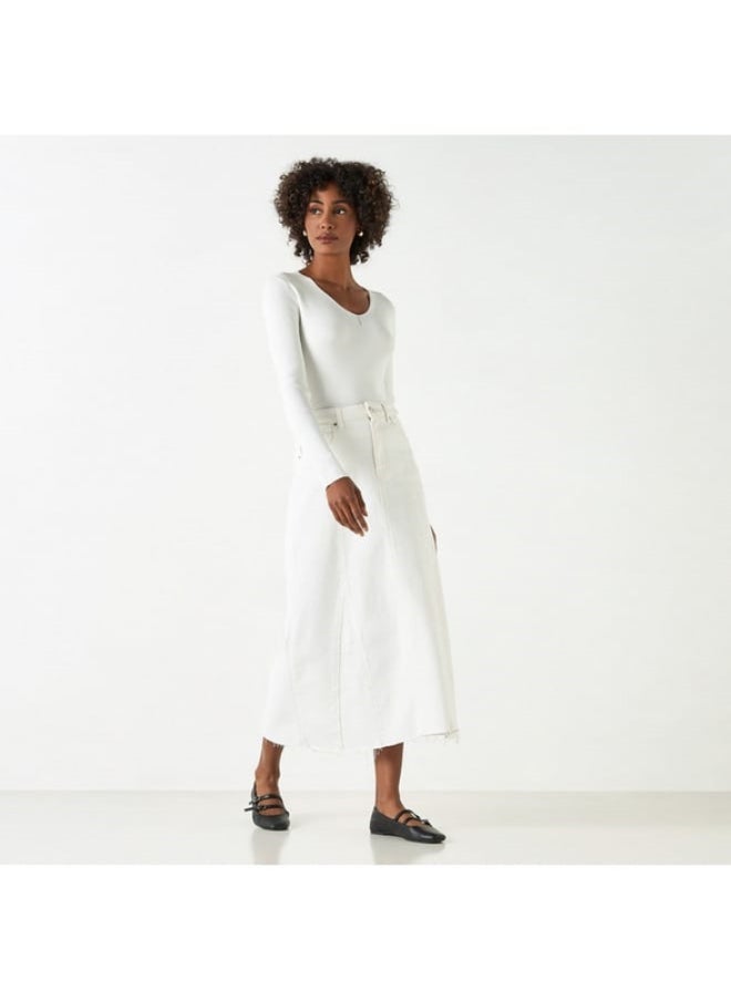 2Xtremz - 2Xtremz Ribbed V-Neck Sweater with Long Sleeves - Image 1