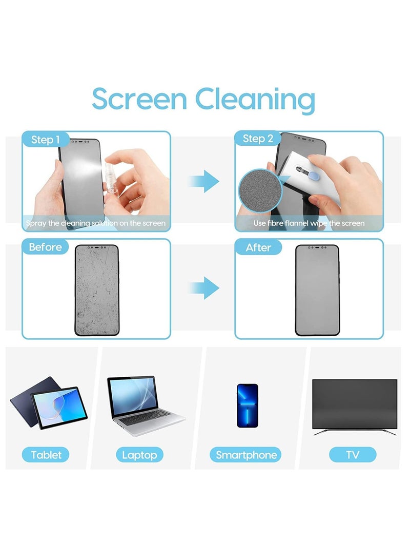 Altheqa 7 in 1 Keyboard Cleaner Set, Computer MacBook Earphone Cleaning Kit, Tablet and Screen Dust Brush Including Soft Sweep, Swipe, 3 in 1 Airpod Cleaner Pen, Key Puller and Spray Bottle Blue - Image 5