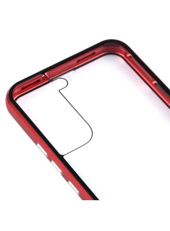 S-TOP Case For Samsung Galaxy S22 5G HD Magnetic Metal Tempered Glass Phone Case - Image 5