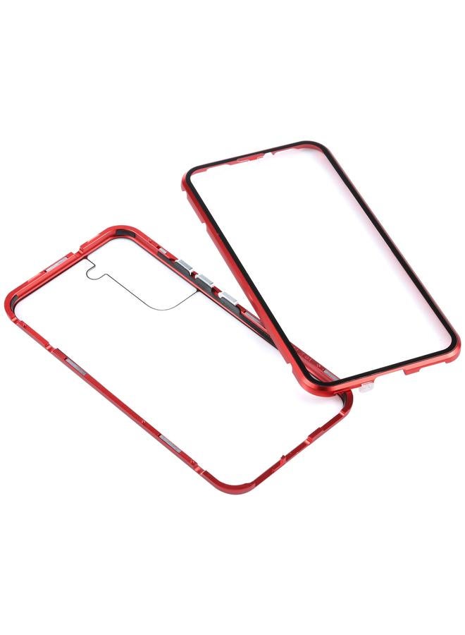 S-TOP Case For Samsung Galaxy S22 5G HD Magnetic Metal Tempered Glass Phone Case - Image 3