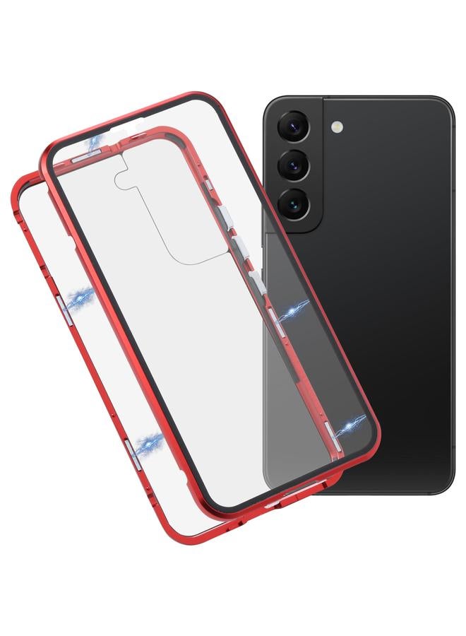 S-TOP Case For Samsung Galaxy S22 5G HD Magnetic Metal Tempered Glass Phone Case - Image 1