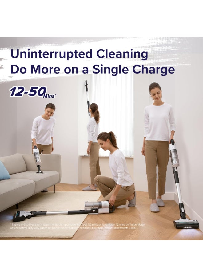 LEVOIT LVAC-200 Cordless Vacuum Cleaner with Anti Hair Wrap, Pet Hair Nozzle, Up to 50 Mins, 4 in 1 Vacuum Cleaner with over 99.9% Filtration Performance 180 W LSV-V201-WUK-V2 White/Black - Image 3
