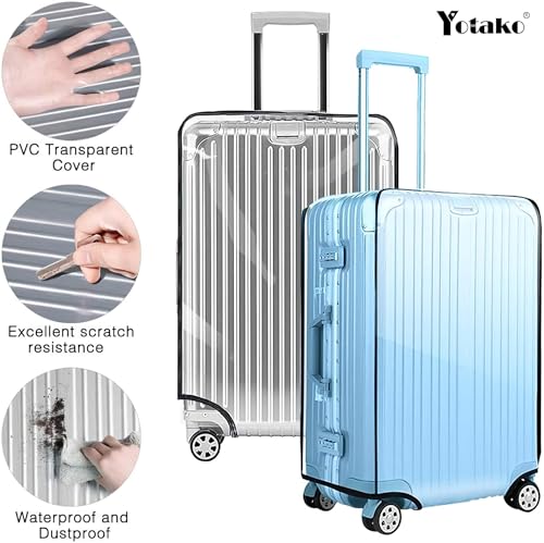 Yotako غطاء حقيبة سفر شفاف من يوتاكو 24 بوصة لحقيبة بعجلات - Image 4