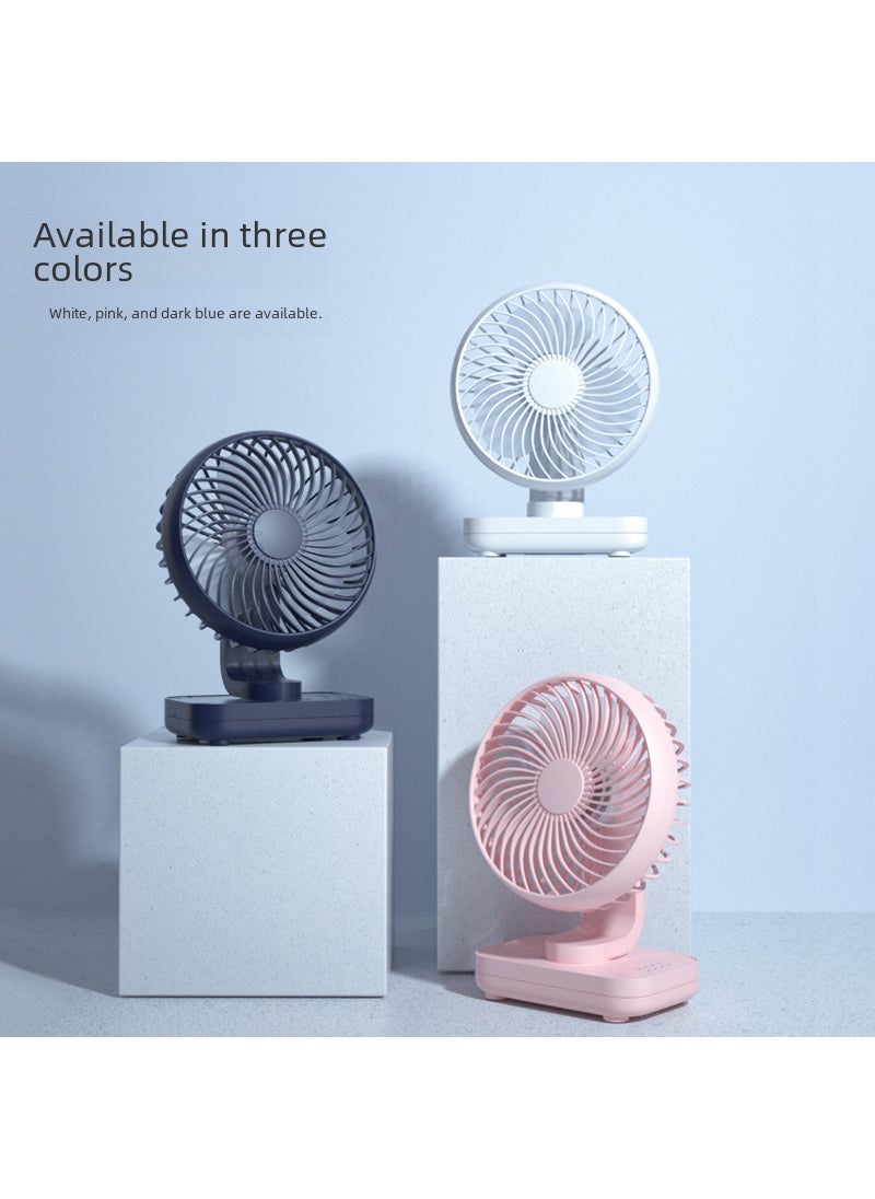Generic New Mini USB Fan Quiet 4000mAh for Home Office F705 white [clock head]]  - Image 4