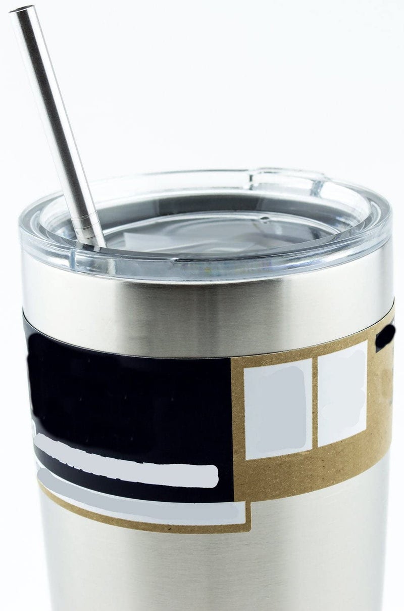 CocoStraw 4 Stainless Steel Drinking Straws fits Yeti Tumbler Rambler Cups - CocoStraw Brand - for 20 oz - Image 2