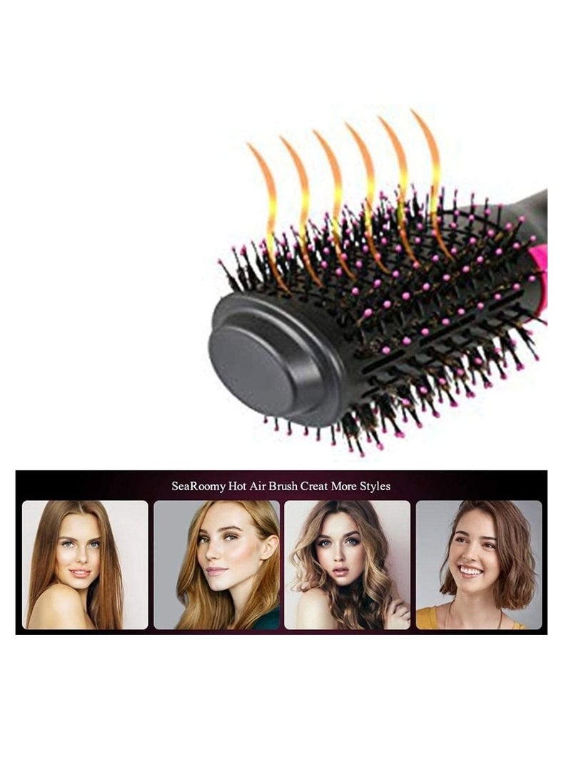 Generic - Hair Dryer Brush and Hot Air Brush, Bvser Air Hair Brush 3 in 1 One Step Hair Dryer and Styler Volumizer for Rotating Straightening, Curling, Salon Negative Ion Ceramic Blow Dryer Brush - Image 1