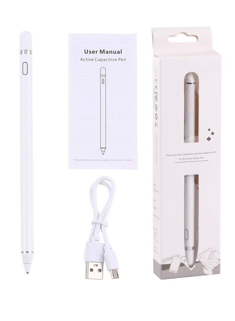 قلم نشط لأجهزة iPhone وiPad وAndroid - قلم رقمي عالمي للهواتف والأجهزة اللوحية ذات الشاشات التي تعمل باللمس - قابل لإعادة الشحن - Image 1