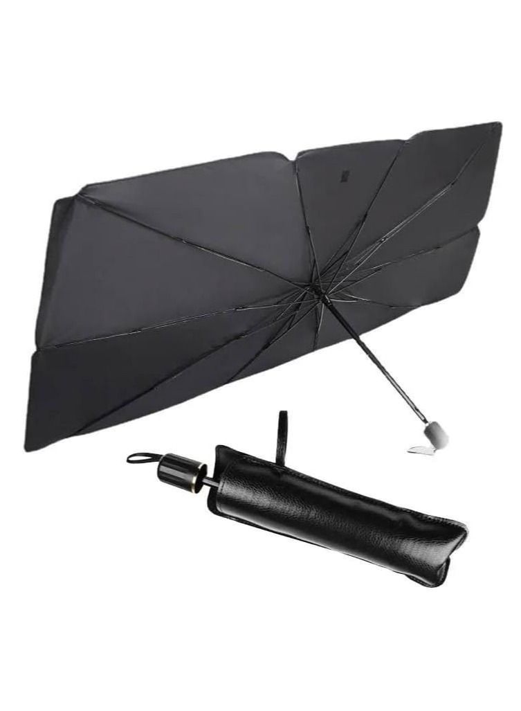 DubaiGallery Car Windshield Sunshade Umbrella Type Sun Shade for Car Window Summer Sun Protection Heat Insulation Cloth for Car Front Shading - Image 1