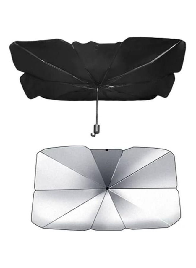 DubaiGallery Car Windshield Sunshade Umbrella Type Sun Shade for Car Window Summer Sun Protection Heat Insulation Cloth for Car Front Shading - Image 3