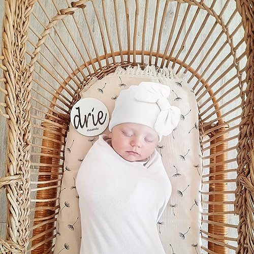 DRESHOW BQUBO Newborn Receiving Blankets Cotton Warm Sleepsack with Mittens Bow Hats Hospital Baby Swaddling Shower Gift - Image 3