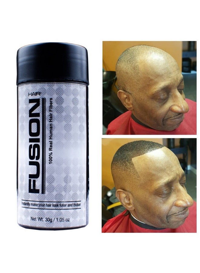 Hair Fusion 100% Real Human Hair Fibers Conceal Bald And Thinning Hair Root Touch Up Volumizer Unisex (1.05 Oz Dark Brown)  - Image 1