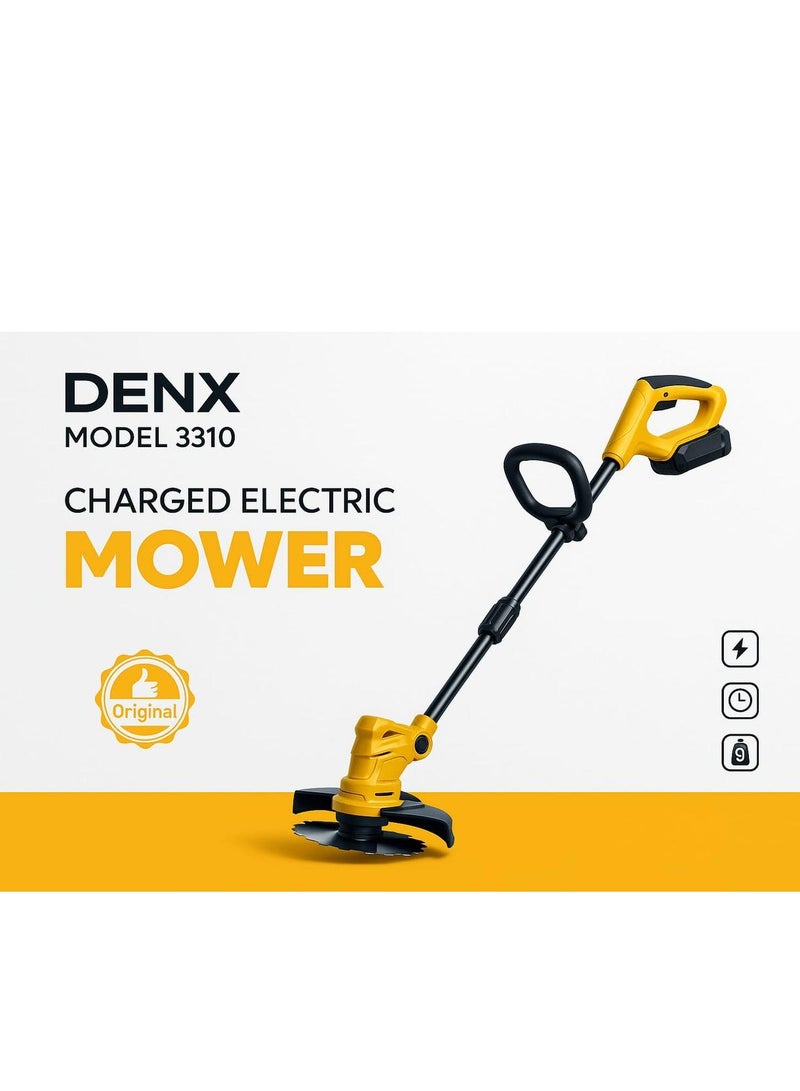 دينكس جزازة عشب كهربائية لاسلكية قابلة للشحن من DENX – بجهد 21V، قدرة 650 واط، بطاريتان، شاحن سريع، سرعة دوران 8500 دورة/دقيقة، تصميم مريح وخفيف الوزن، 3 شفرات متعددة الاستخدام، محرك عالي الكفاءة، بطارية قوية، نظام أمان مدمج، طول قابل للتعديل، وسهلة التجميع – مثالية لتشذيب الأعشاب وتنظيف الحدائق بدقة وسهولة - Image 3