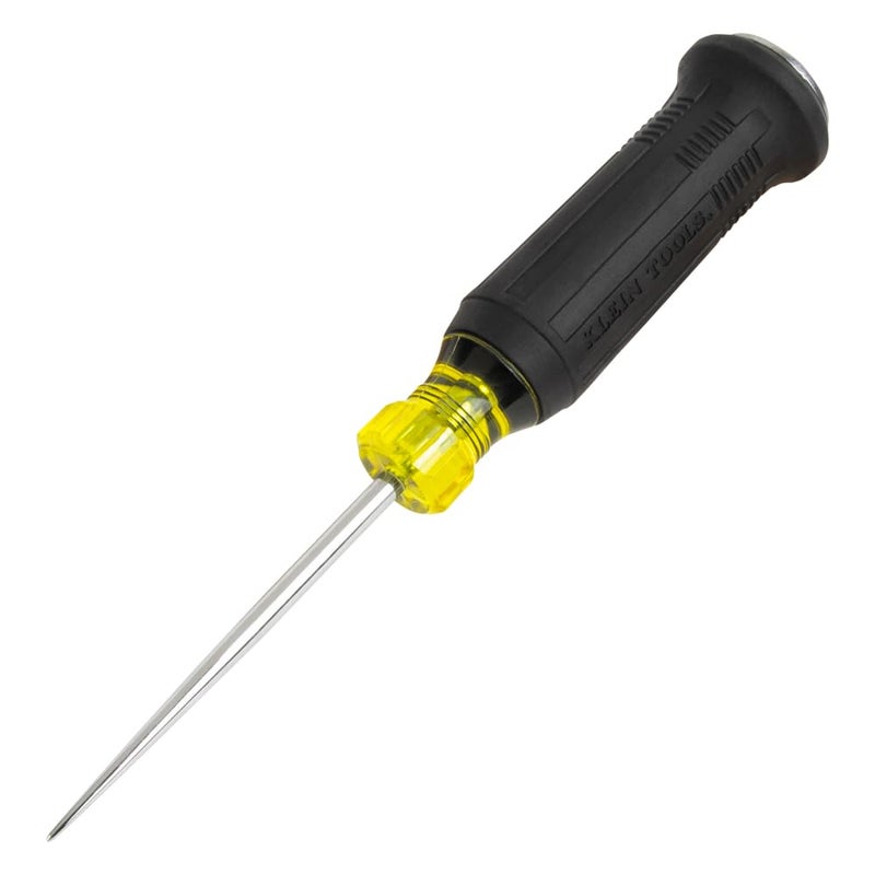 Klein Tools 6504DD Demolition Scratch Awl, Steel Tip-to-Cap Construction, Cushion-Grip Handle, Oversized Strike Cap, Piercing and Scribing Tool - Image 1