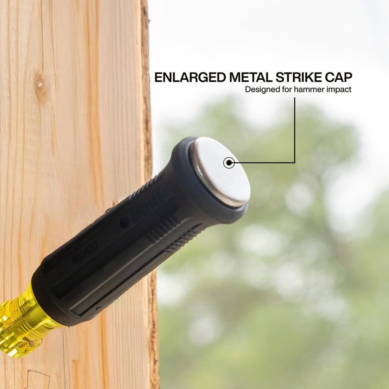 Klein Tools 6504DD Demolition Scratch Awl, Steel Tip-to-Cap Construction, Cushion-Grip Handle, Oversized Strike Cap, Piercing and Scribing Tool - Image 4